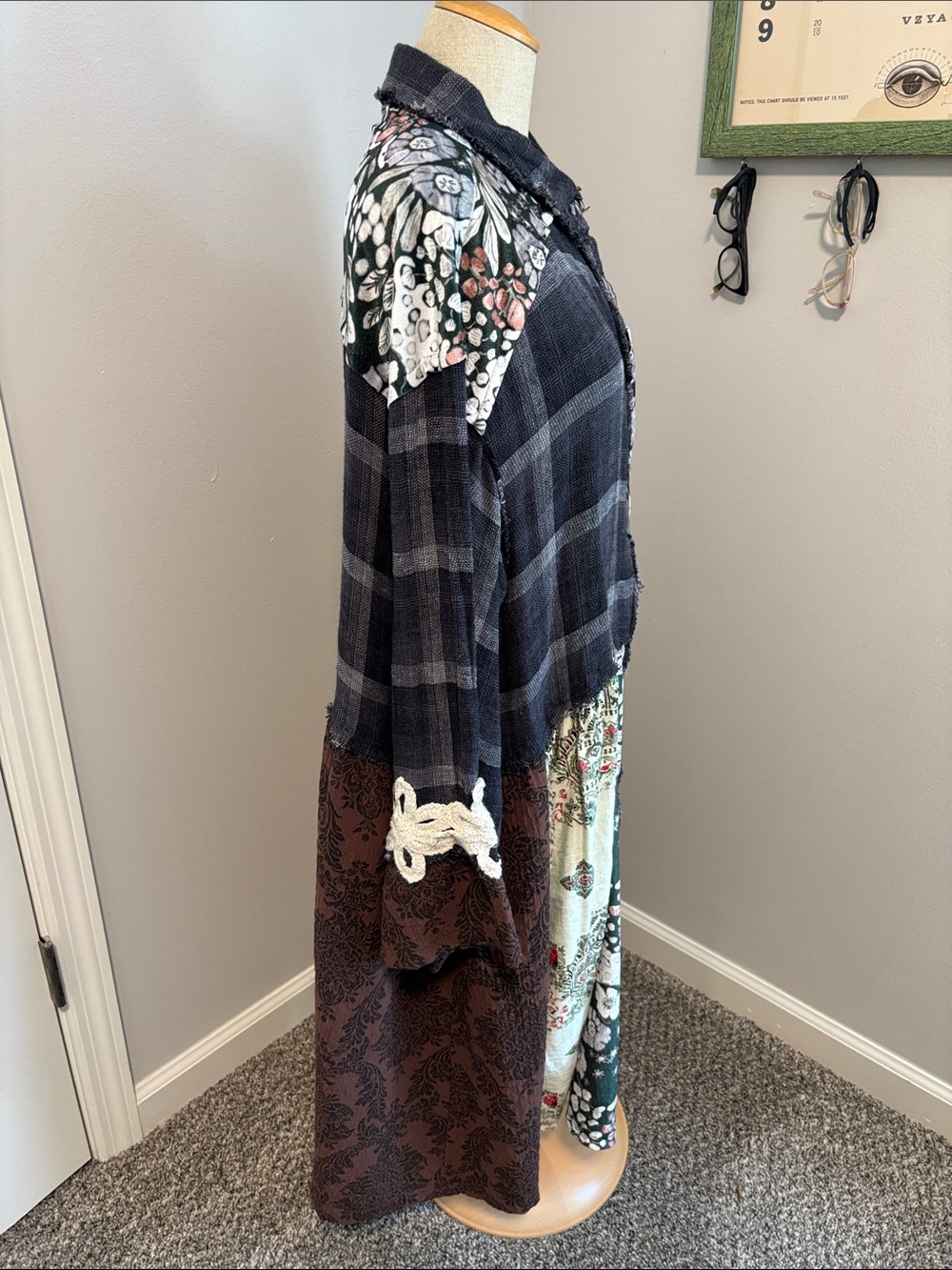Long multi fabric shacket - Picture 4 of 8